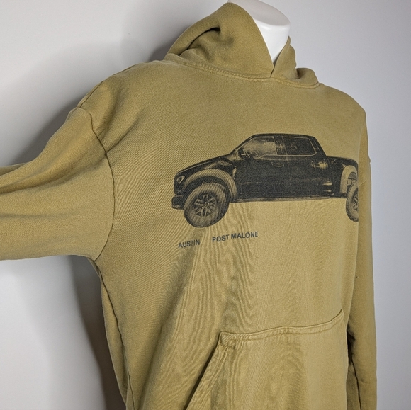 Austin Post Malone Green Tan Truck Cotton Unisex Hoodie M - Picture 3 of 7